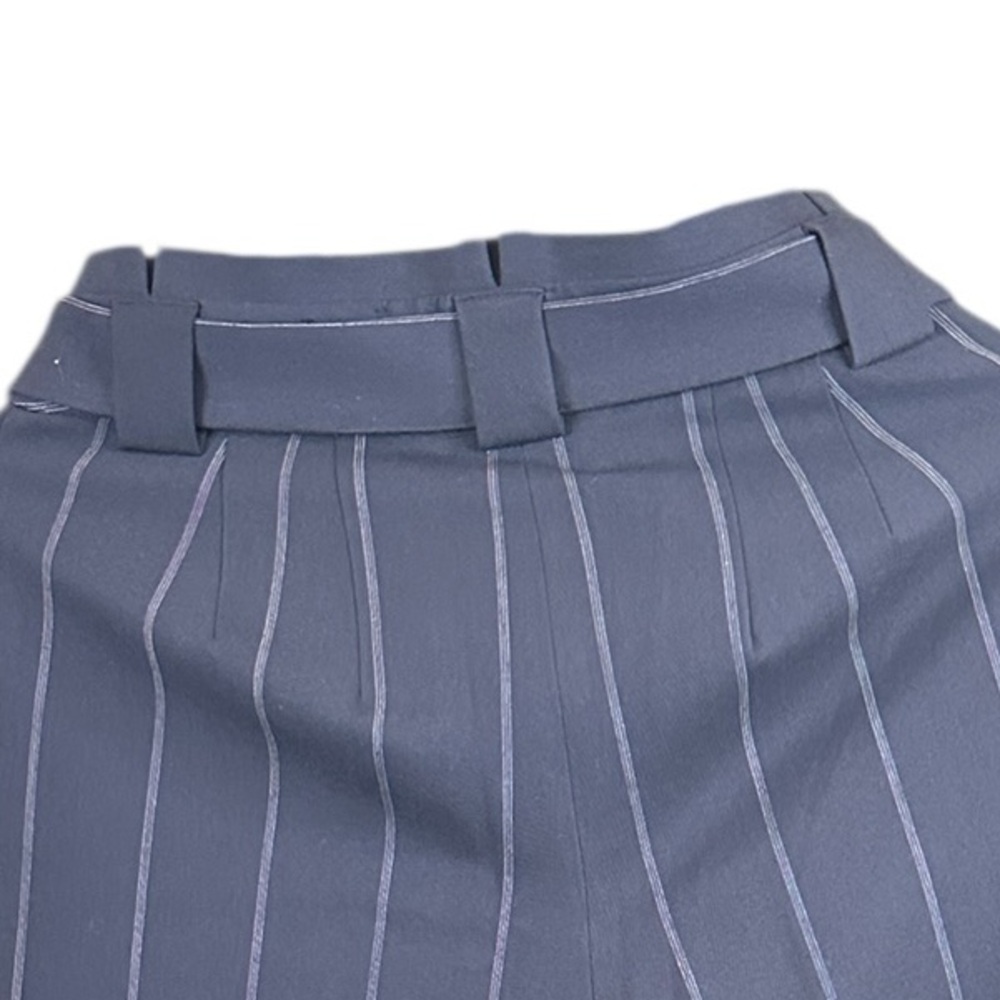 Express Navy Blue Pinstripe High Waist Pants Size 2 - Picture 8 of 8